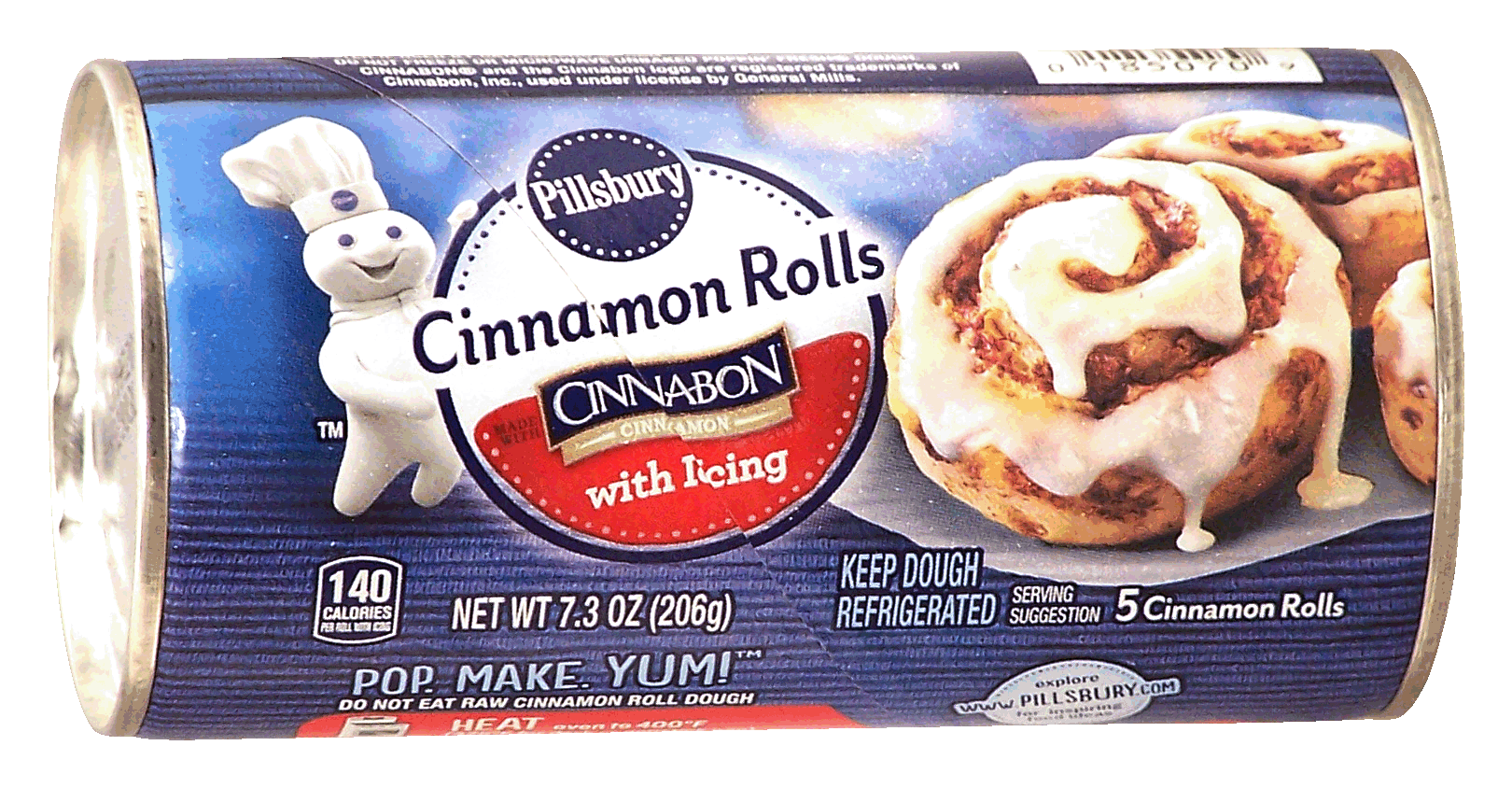 Pillsbury Cinnamon Rolls 5 cinnamon rolls made with cinnabon cinnamon, with icing Full-Size Picture